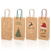 Geschenktüten 4er-Set Christmas für 1 Flasche 100 x 85 x 360 mm-1