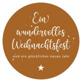 Verschlussetikett Wundervolle Weihnachten