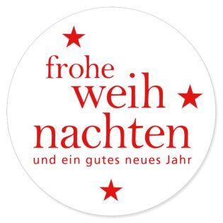 Verschlussetikett "Frohe Weihnachten