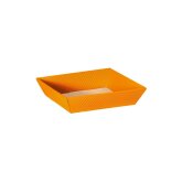 Pr�sentkorb 4-eckig klein flach 190 x 160 x 52 mm (Orange)-1