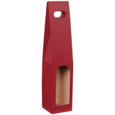 Tragekarton für 1 Flasche 90 x 90 x 445 mm (bordeaux)