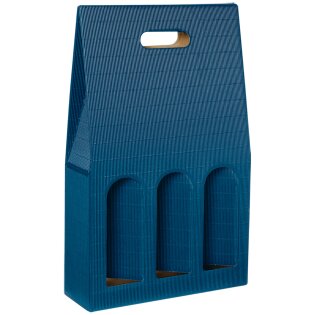 Tragekarton "Saphir" für 3 Flaschen 276 x 90 x 445 mm