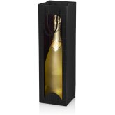 Geschenkt�te mit Sichtfenster Schwarz f�r 1 Flasche 125 x...