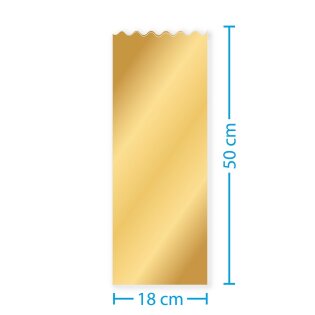 Klarsichtbeutel für 1 Flasche 500 x 180 mm (Transparent/Gold)