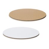 Dekoplatte Oval in Wei�/Braun 200 x 150 x 4 mm-1