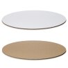 Dekoplatte Oval in Wei�/Braun 300 x 200 x 4 mm-1