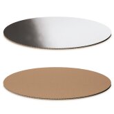 Dekoplatte Silber Oval in Metallic/Natur 300 x 200 x 4 mm-1