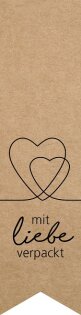 Etikett "Mit Liebe verpackt" 35 x 135 mm