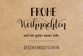 Geschenkgutschein Frohe Weihnachten & Guten Rutsch