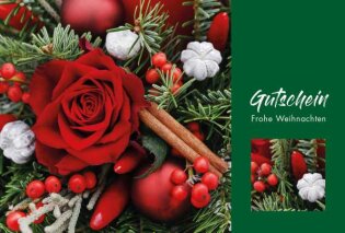 Geschenkgutschein "Rote Rose Weihnachten"