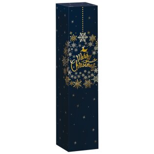 Faltschachtel "Christmas Deluxe" für 1 Flasche 77 x 77 x 363 mm