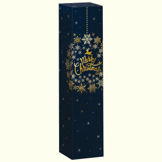 Faltschachtel  für 1 Flasche "Christmas Ball" 77 x 77 x 363 mm