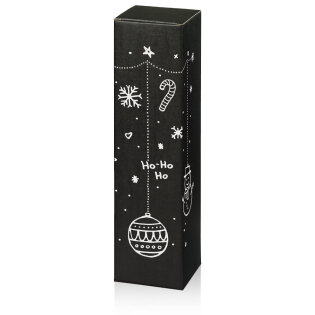 Faltschachtel "Seta Schwarz X-Mas" für 1 Flasche 90 x 90 x 355 mm