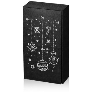 Faltschachtel "Seta Schwarz X-Mas" für 2 Flasche 360 x 180 x 90 mm